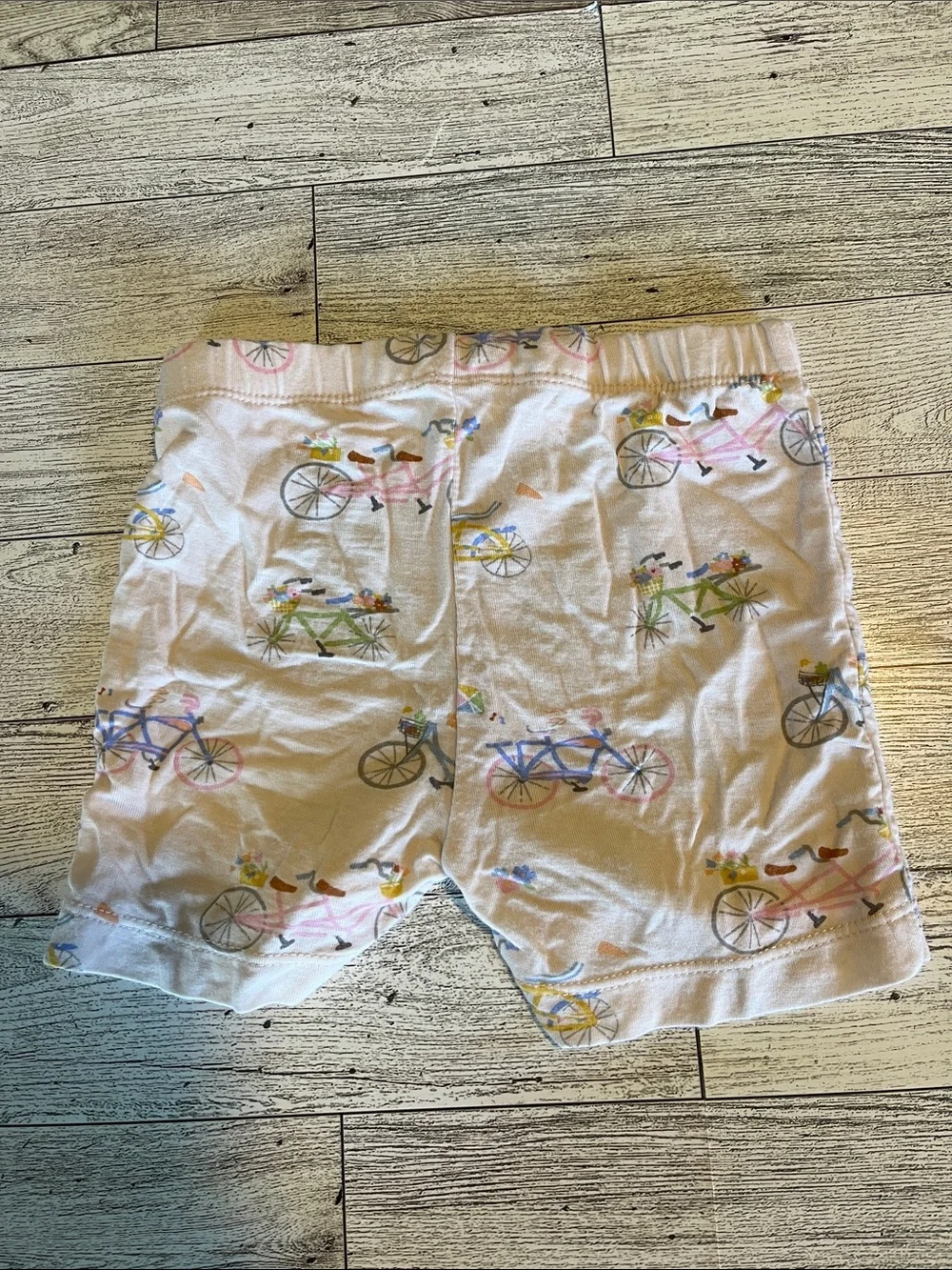 Angel Dear Bamboo Pink Bicycle Shortie Pajama Set Size 12-18 Months
